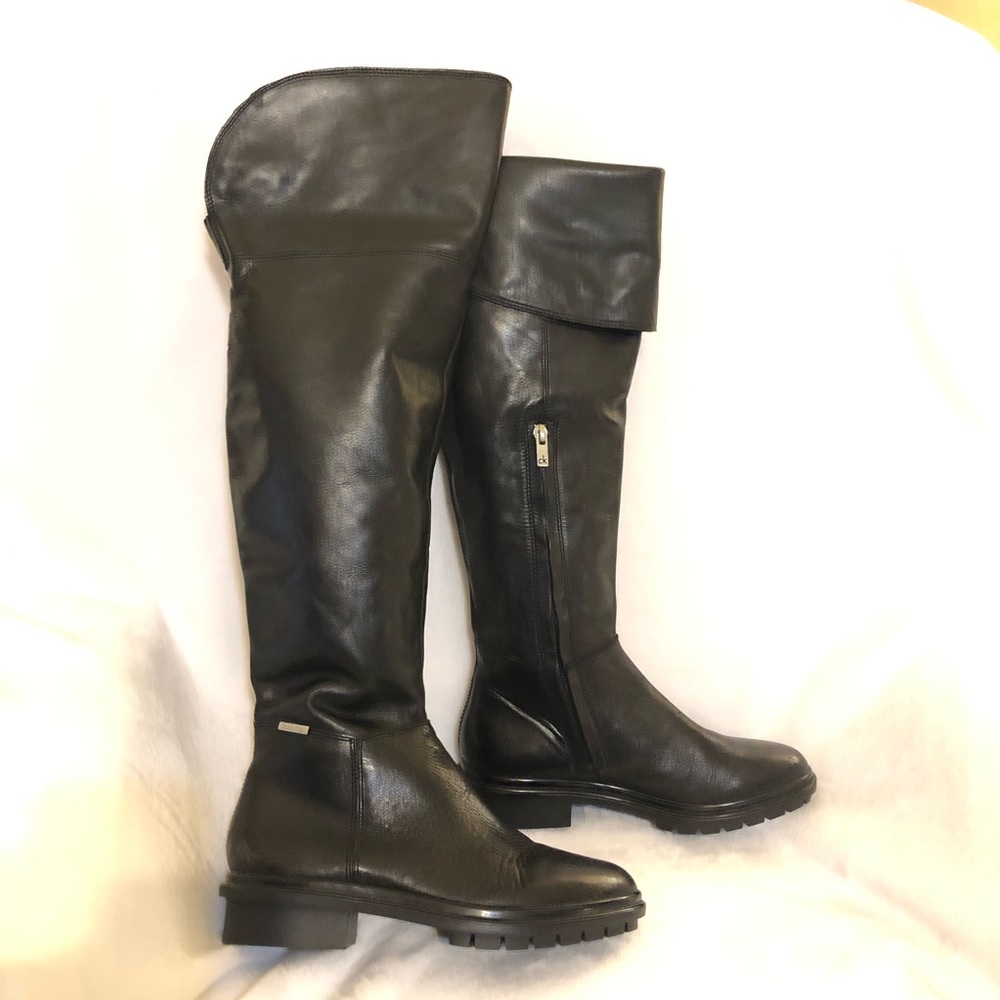 CALVIN KLEIN HELENE LEATHER BOOTS